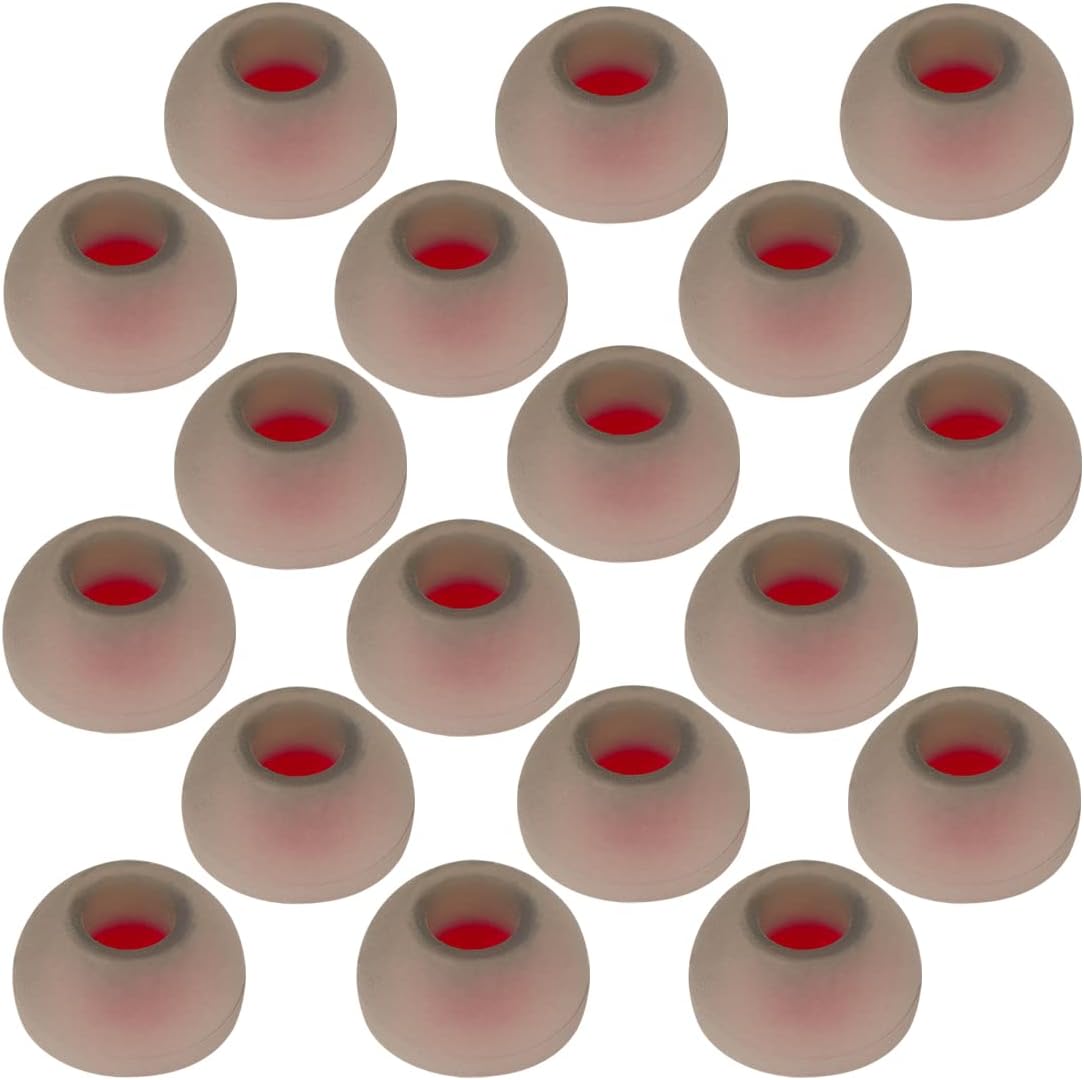 Earbud Tips Replacement Earbud Tips Earbud Replacement Tips Headphone Earbud Tips Silicone Earbud Tips Earbud Cap Compatible with Powerbeats 2 Powerbeats 3 Lg Samsung Earbuds Tips Red L 9 Pairs