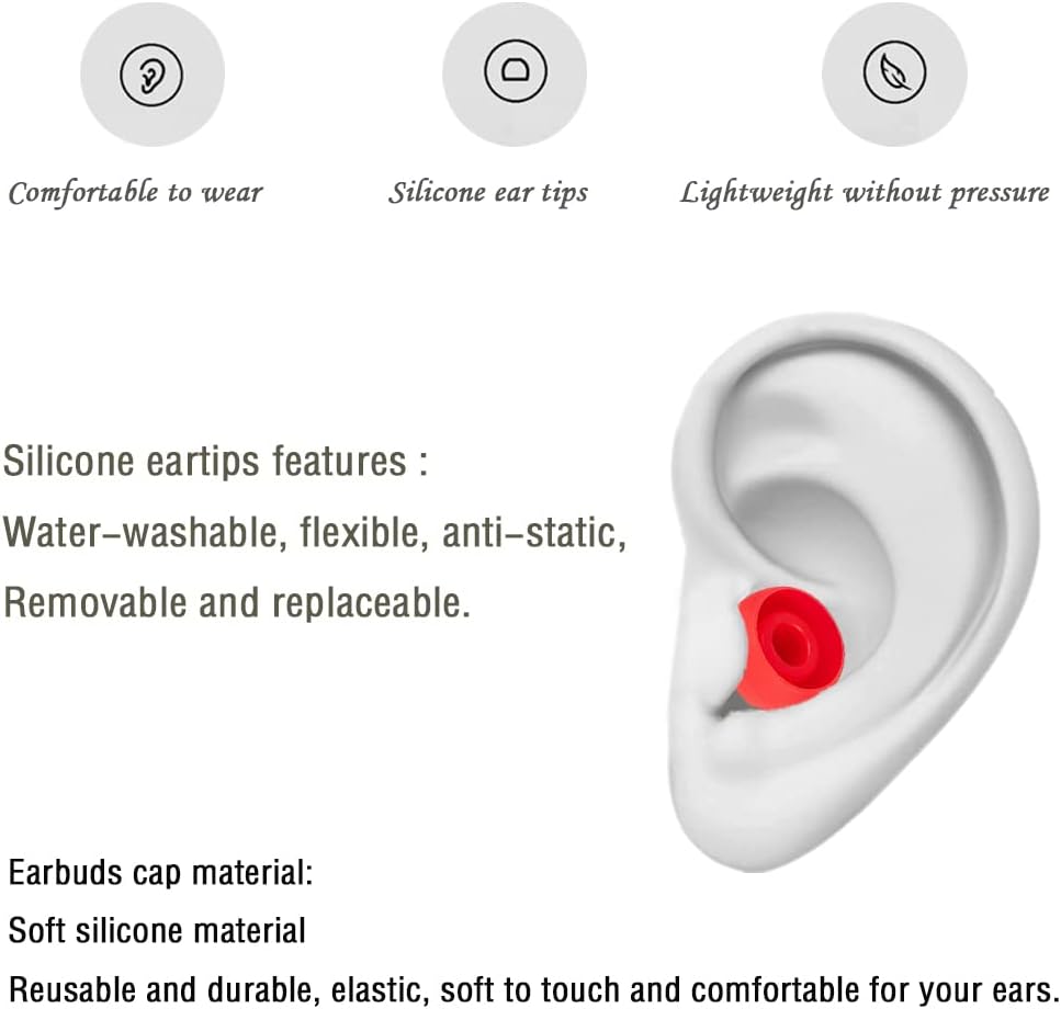 Silicone Earbud Replacement Tips Earbuds Eargels Earpads Compatible with Powerbeats 1/2/3 Wireless Beats by Dre Headphones,4 Pairs Earbud Tips