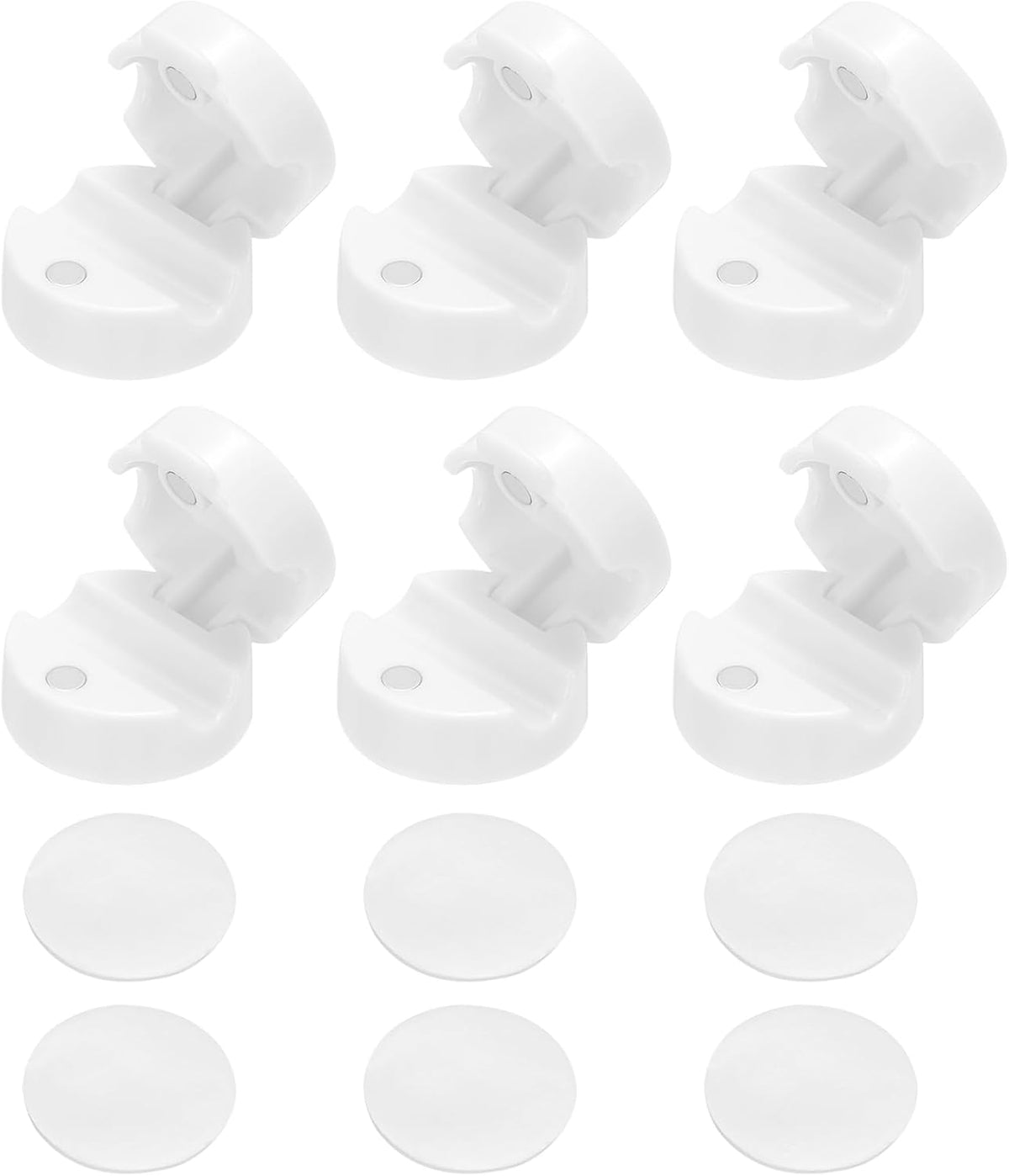 6Pcs 7mm MECCANIXITY Wire Cord Organizer Holder,White Self Adhesive Magnetic Cable Clips for Cable Desk Charging