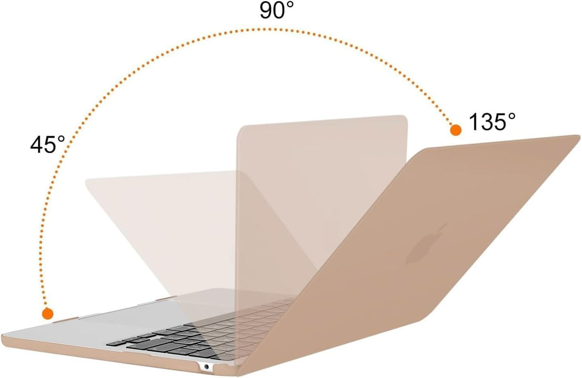 MOSISO Compatible with MacBook Air 13 inch Case 2025 2024 2023 2022 M4 A3240 M3 A3113 M2 A2681, Plastic Hard Shell&Keyboard Cover&Screen Film&Type C for MacBook Air 13.6 inch Case, Bronze Brown