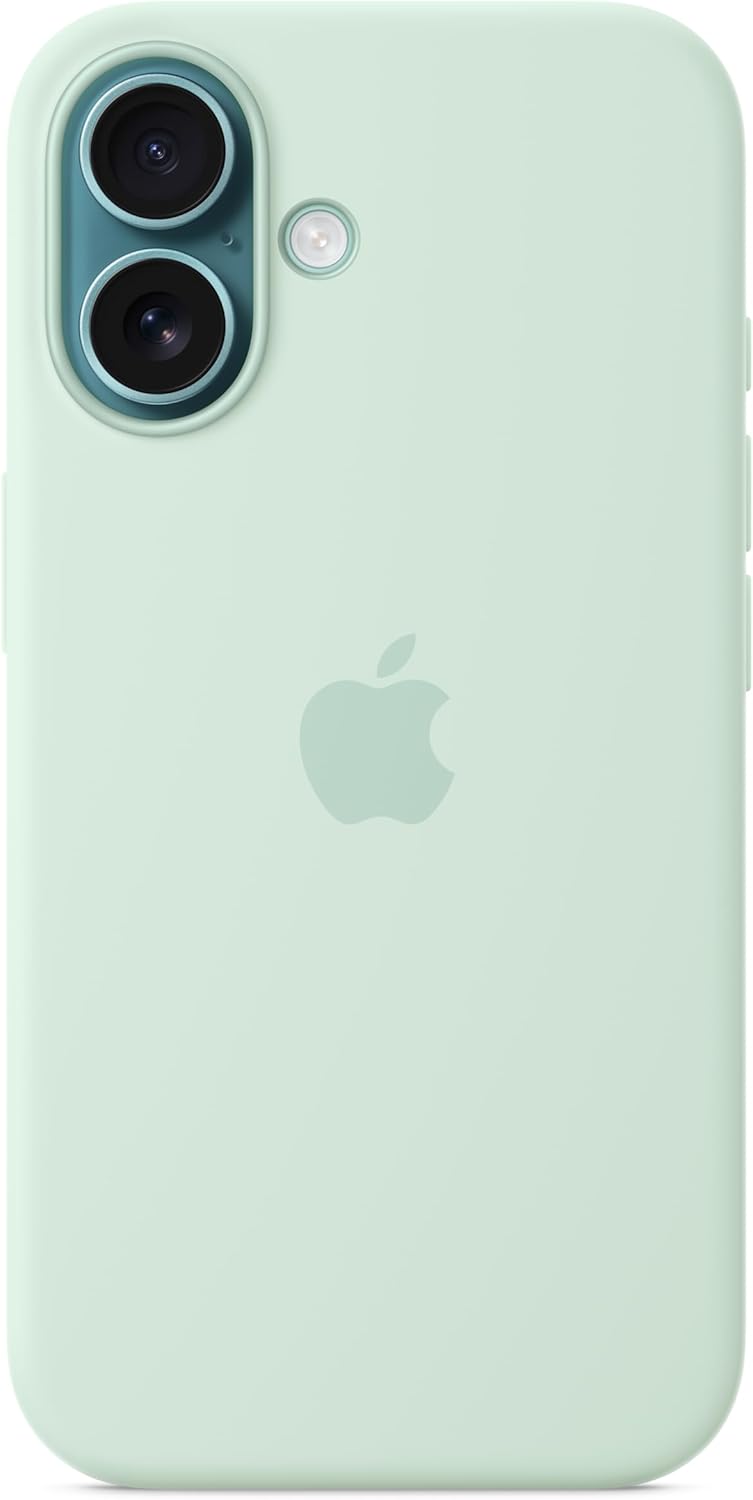 Apple iPhone 16 Silicone Case with MagSafe and Camera Control: Lightweight Phone Case, Wireless Charging Compatible, Smooth Matte Finish; Aquamarine