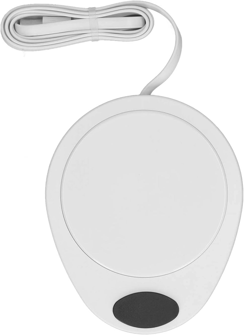 Adjustable Electric Beverage Heater for Ceramic Coffee Cups - USB Mug Warmer (White)