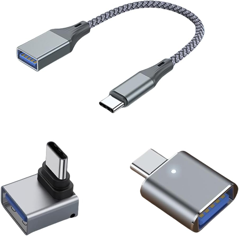 3Pcs Upgraded USB C to USB Adapter, High-Speed Data Transfer, USB Converter,USB C Male to USB 3.0 Female OTG Adapter for Apple 16 15, Mac, Tablet, Notebook, and More Type C Devices