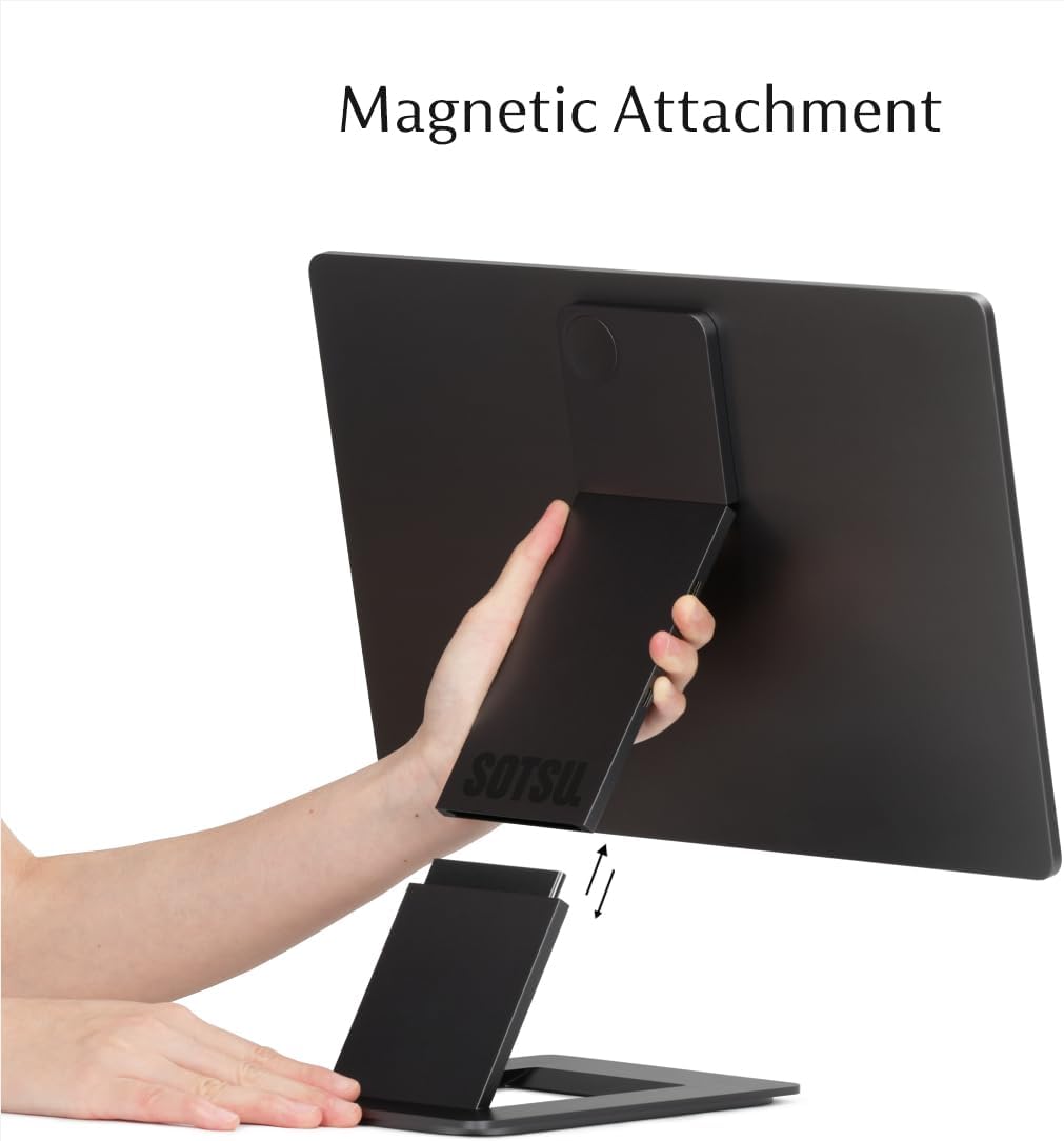 SOTSU FlipAction Elite 16" Portable Monitor | 4K |Super Compact | Pivot Rotate | 3840x2400 DCI P3 | 60Hz | 450 Nits | Full Metal CNC | Perfect Match for Mac and Windows (Space Black)