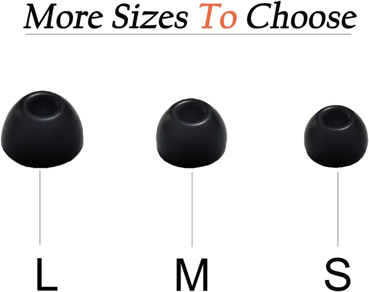 Ear Tips for Beats Studio Buds Silicone Tips Beats Earbuds Replacement for Beats Tips Earbuds Cover 6 Pairs LMS Black
