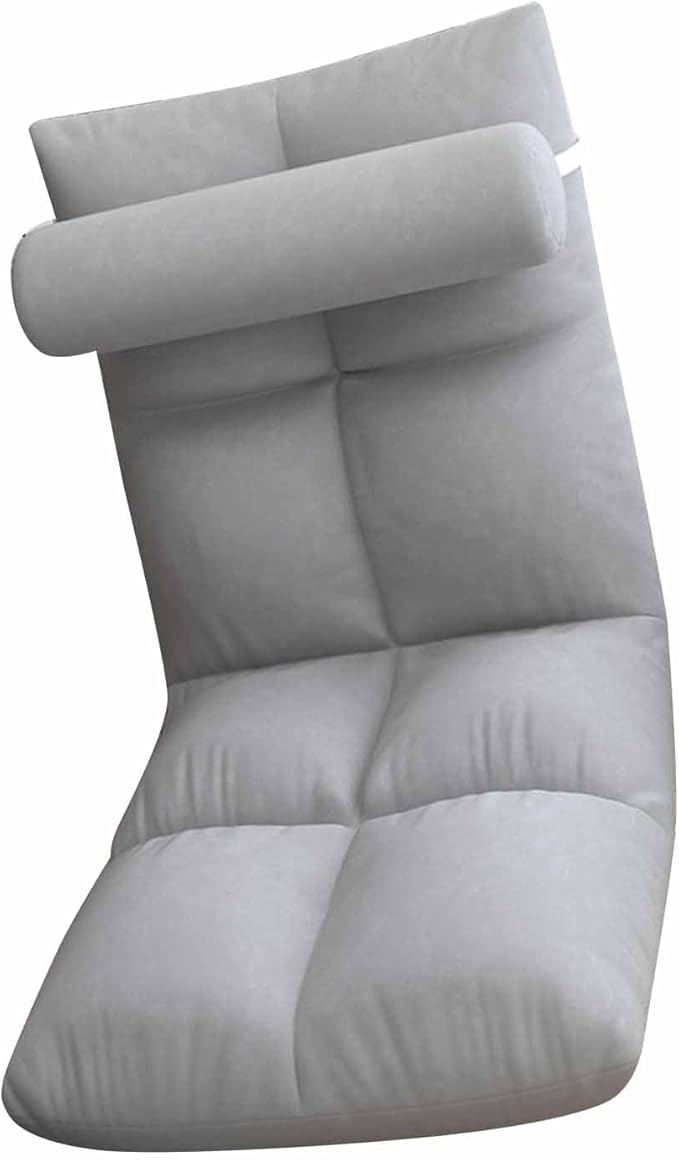 Floor Chair with Back Support Floor Sofa Chair Sleeper Bed Couch Recliner Floor Gaming Chair Padded Sleeper Bed Meditation Chair for Adults (Premium Gray)