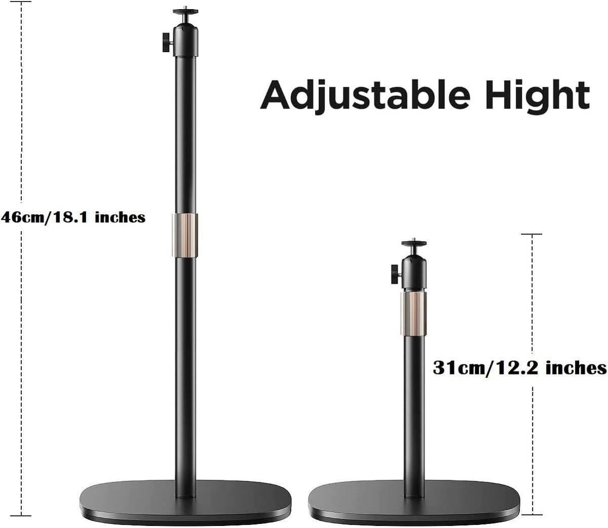 AceTaken 18-inch Insta360 2 2C 2/Link 2C/Link 4K X4 X3 X2 Desktop Webcam Stand, Heavy-Duty Webcam Tripod Holder