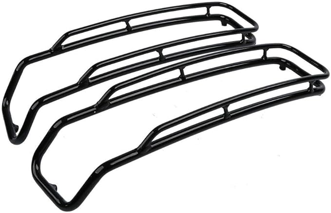 Black Top Hard Saddlebags Lids Rack Rail Guards Iron Saddlebag Guard-Type BTHSLRRGFFHT1 Compatible with Harley Davidson