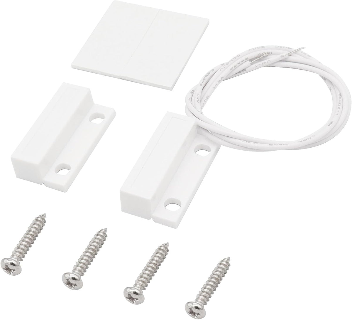 FOCMKEAS 2 MC-38 Magnetic Reed Switch Wired Surface Mount Normally Closed NC Contact Sensor Alarm Magnetic Door Switch