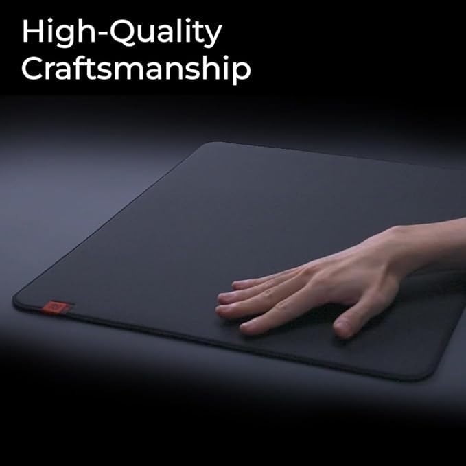 BenQ Zowie G-SR III Large Esports Gaming Mouse Pad Humidity Resistance Cloth Consistent and Controlling GlideUniform high-Density Rubber Base with Medium Softness Stitched Edges Anti-Slip Base