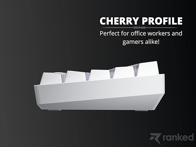 Ranked N60 Nova 60% Form Factor | Hot Swappable Mechanical Gaming Keyboard | 61 Keys Multi Color RGB LED Backlit for PC/Mac Gamer (White Gateron Pro Yellow)