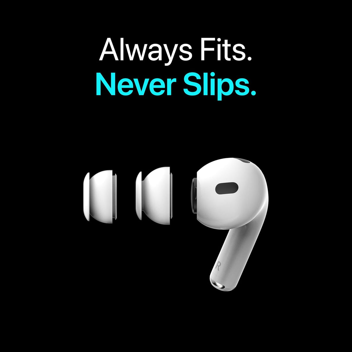Premium Multi-Flange Eartips for AirPods Pro 1&2 (X-Small) – Always Fits, Never Slips