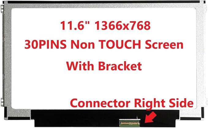 Tech 11.6 inch Screen Compatible with AUO B116XTN02.3B116XTN02.1 Slim 30 PINS Laptop Replacement Screen