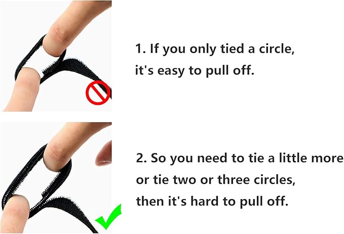 Saisn Reusable Fastening Tape Cable Ties 3/4 Inch Double Side Hook Roll (10 Yard, Black)