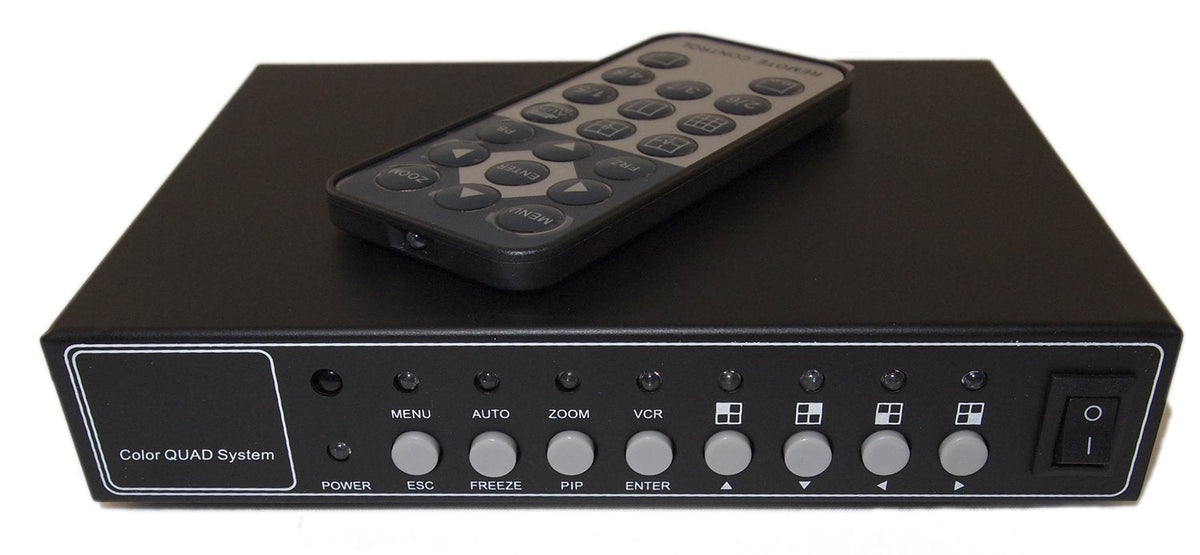 Evertech 4 Channel Analog Color Quad Processor CCTV Security Camera System Video Splitter