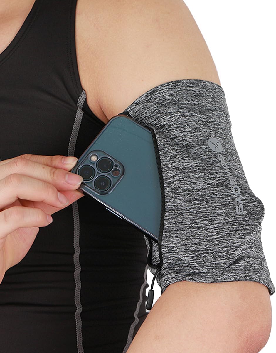 Running Phone Armband for Men Women,Universal Arm Bands for Phones Below 8 Inches,Waterproof Cell Phone Armband for Hiking,Running,Cycling,Climbing(Grey XL)