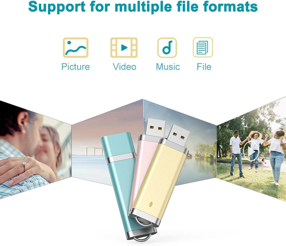 KEXIN 10 Pack 8GB Flash Drive USB Drive Thumb Drive 8 GB USB Flash Drive Jump Drive 8G Flash Drives Photo Memory Stick Pen Drive Zip Drive Coloful