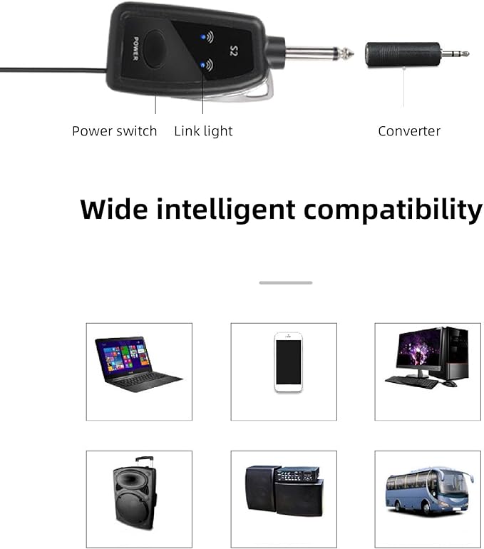ZJchao Portable Cordless Microphone Dynamic Mic 2.4G Receiver Karaoke Online Live Streaming Outdoor Performances