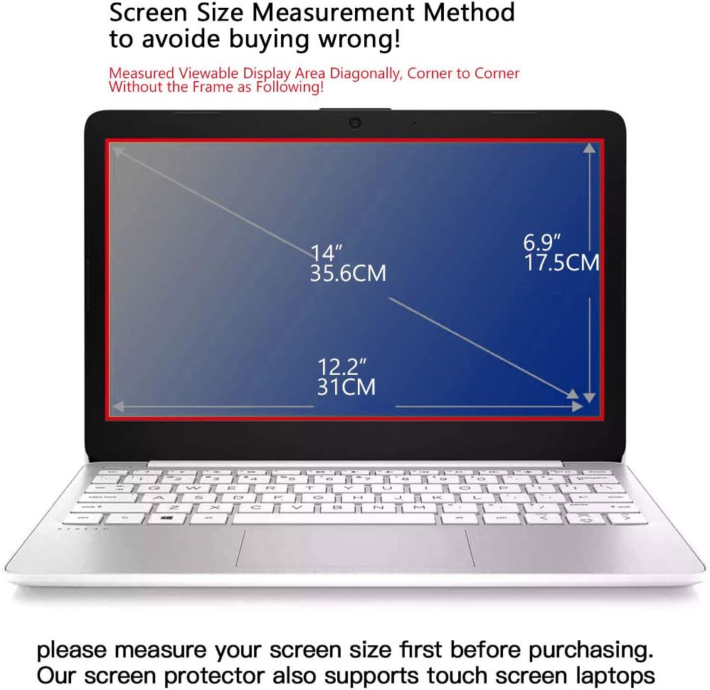 2 Pack 14" Laptop Screen Protector Eye Protection Anti Glare Anti Blue Light Screen Protector for 14 Inch with 16:9 Aspect Ratio Laptop