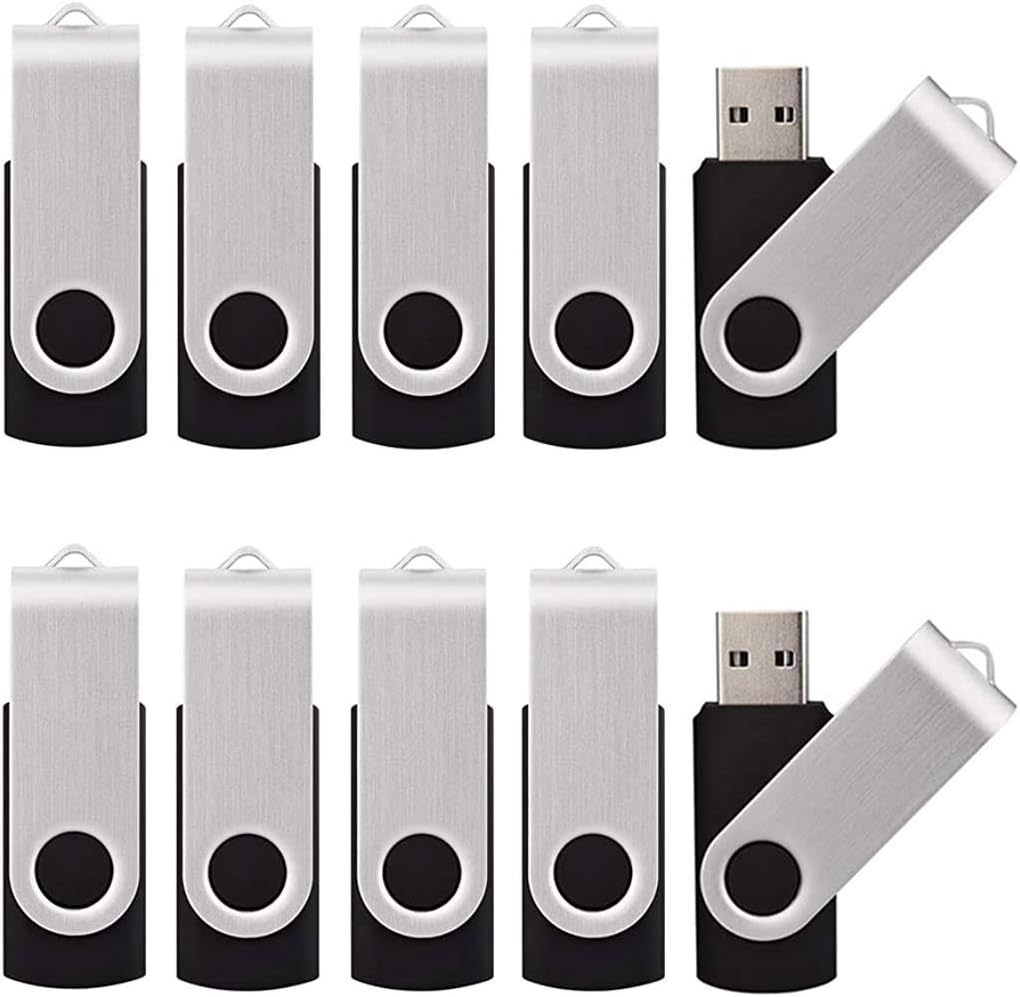 50 Pack USB 2.0 Flash Drives 512MB Thumb Drive Memory Stick Bulk - Black