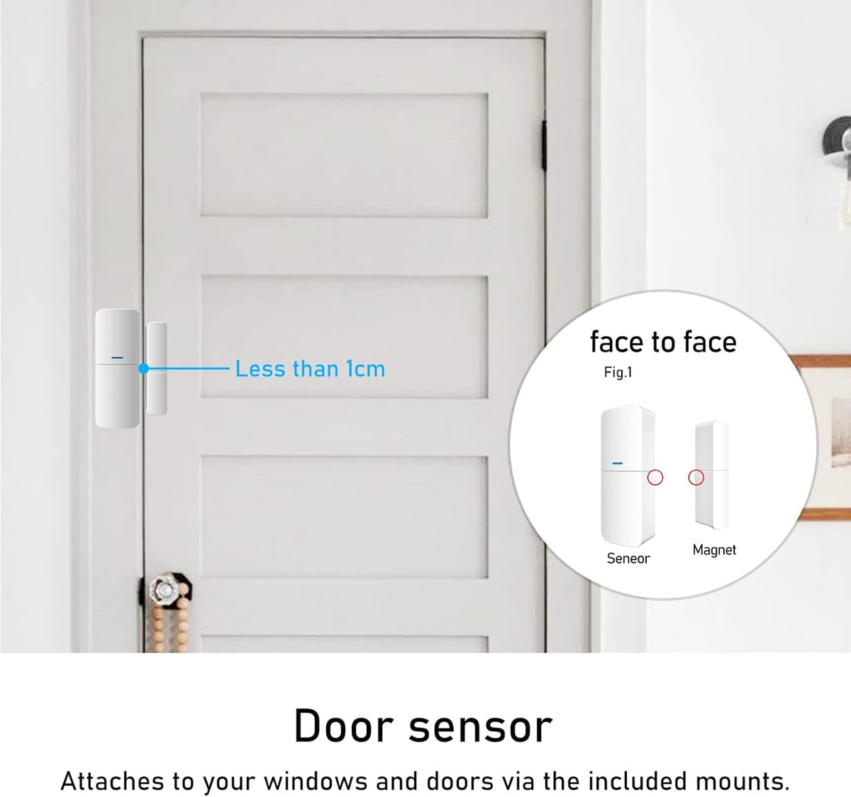 Entry Sensor (Pack of 1) - Window and Door Protection - Compatible with tolviviov Home Security System