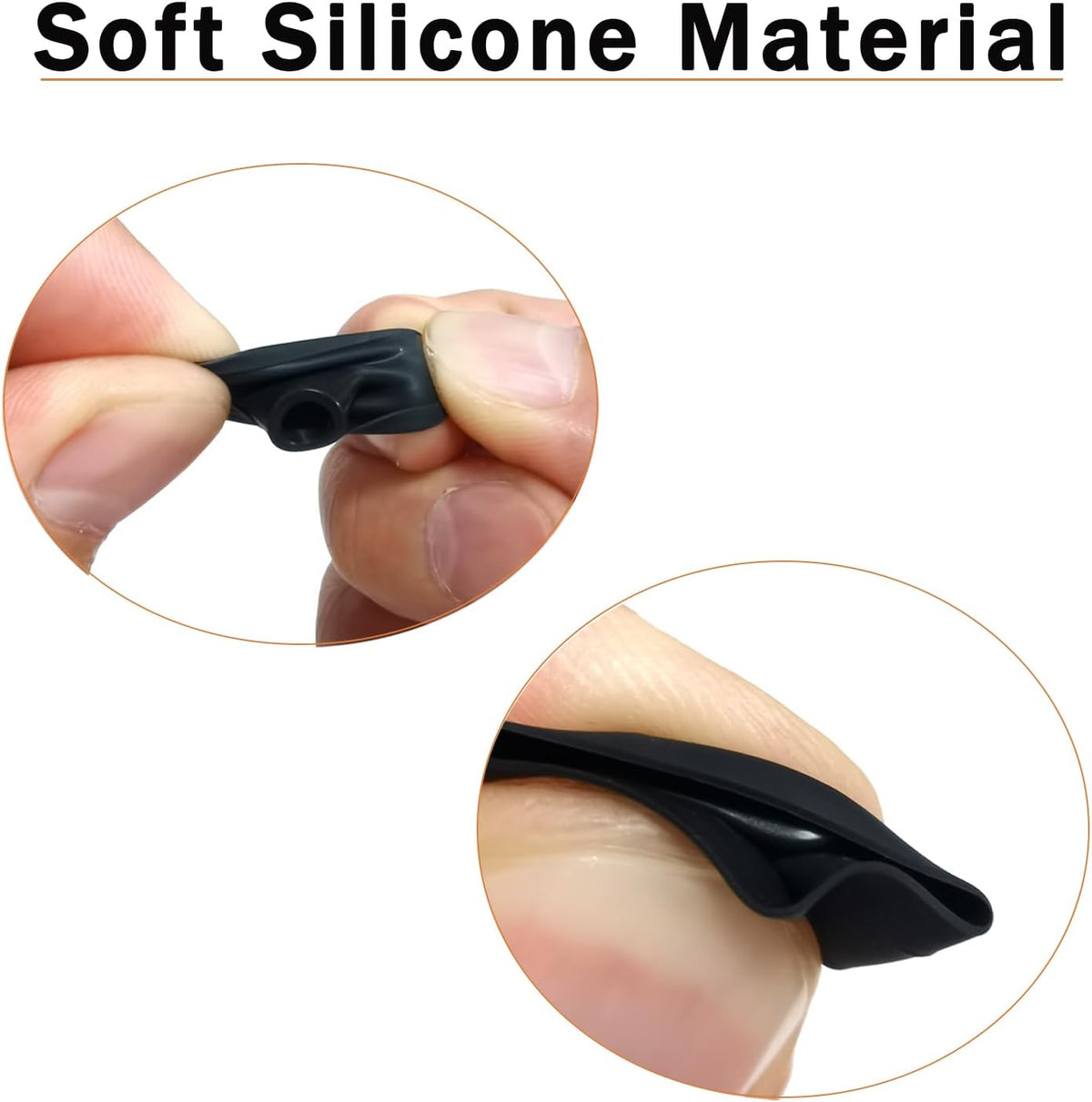 Silicone Earbuds Tips Replacement for True Wireless Earbuds Universal Ear Tips Fit 4.5mm-6mm Nozzle 6 Pairs LMS Black