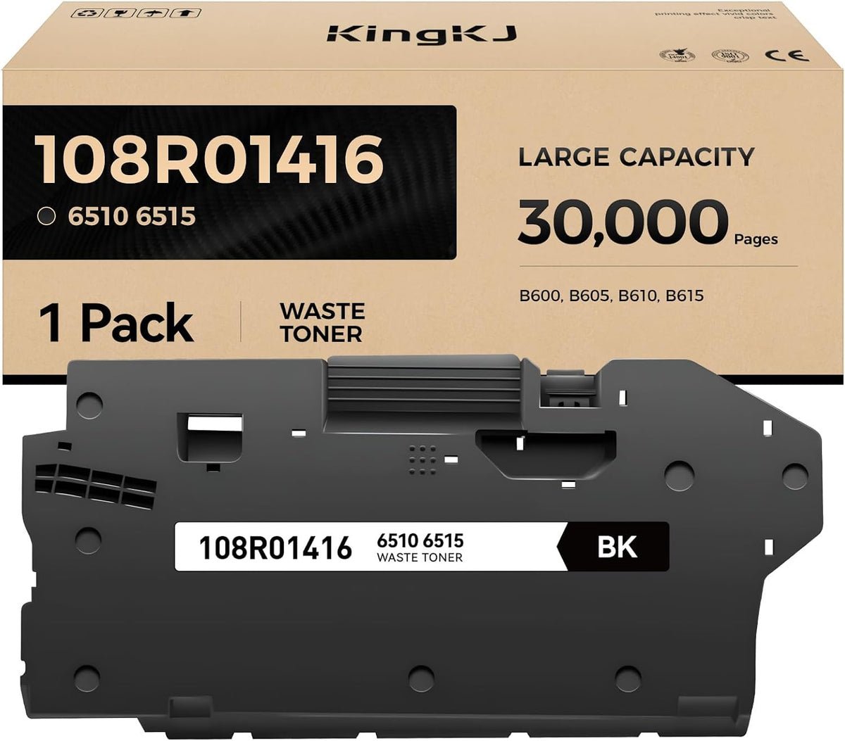 108R01416 Waste Toner Box Container 1-Pack Replacement for Xerox Phaser 6510 WorkCentre 6515 VersaLink C500 C505 C600 C605 Compatible with Dell H625cdw H825cdw S2825cdn Laser Printer Waste Cartridge