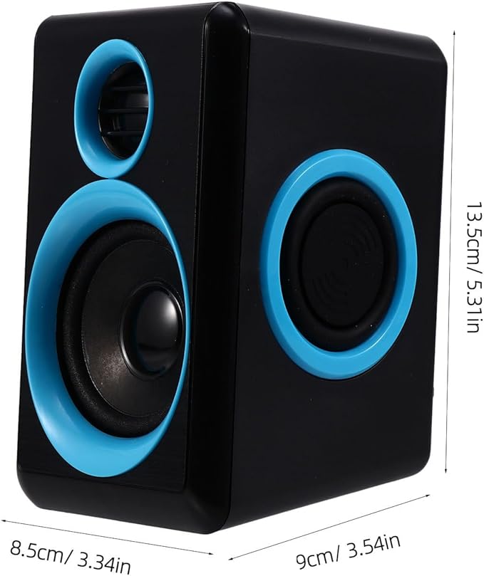 Mini USB 2.0 Computer Speakers with Surround Sound Compact Desktop and Laptop Multimedia Speaker Compatible with Dc 5v Power for Home and Office Use