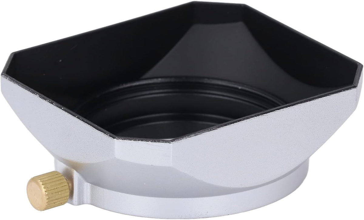 40.5MM 40.5mm Silver Retro Square Lens Hood Shade Digital Camera Mirrorless Camera Lens Lens Hood Digital Camera Lens