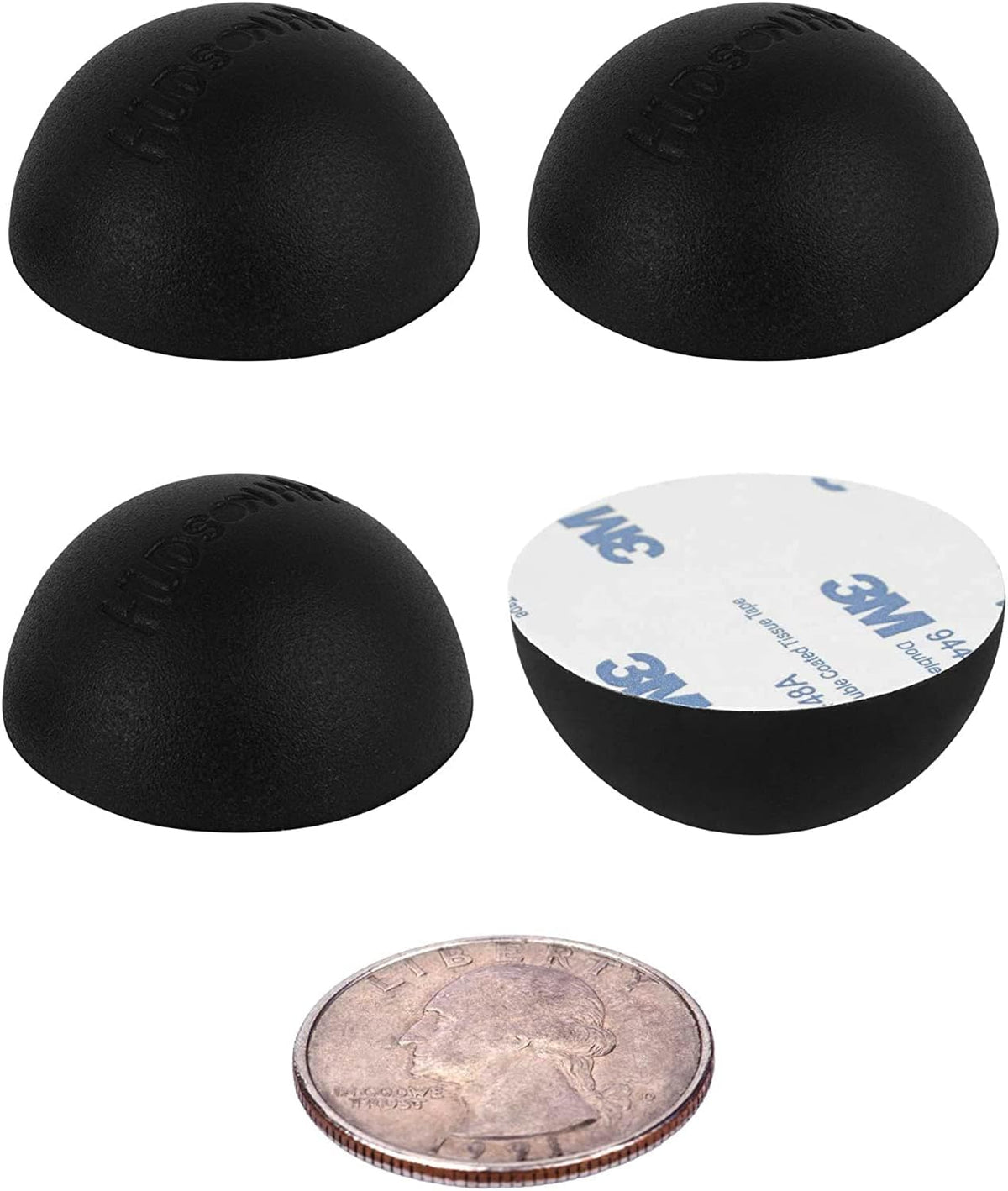 Silicone Speaker Isolation Feet (4-Pack, 1") – Non-Skid Adhesive Pads for Turntable, Subwoofer & Audio Gear – Anti-Vibration Damping, 20 Duro Rubber