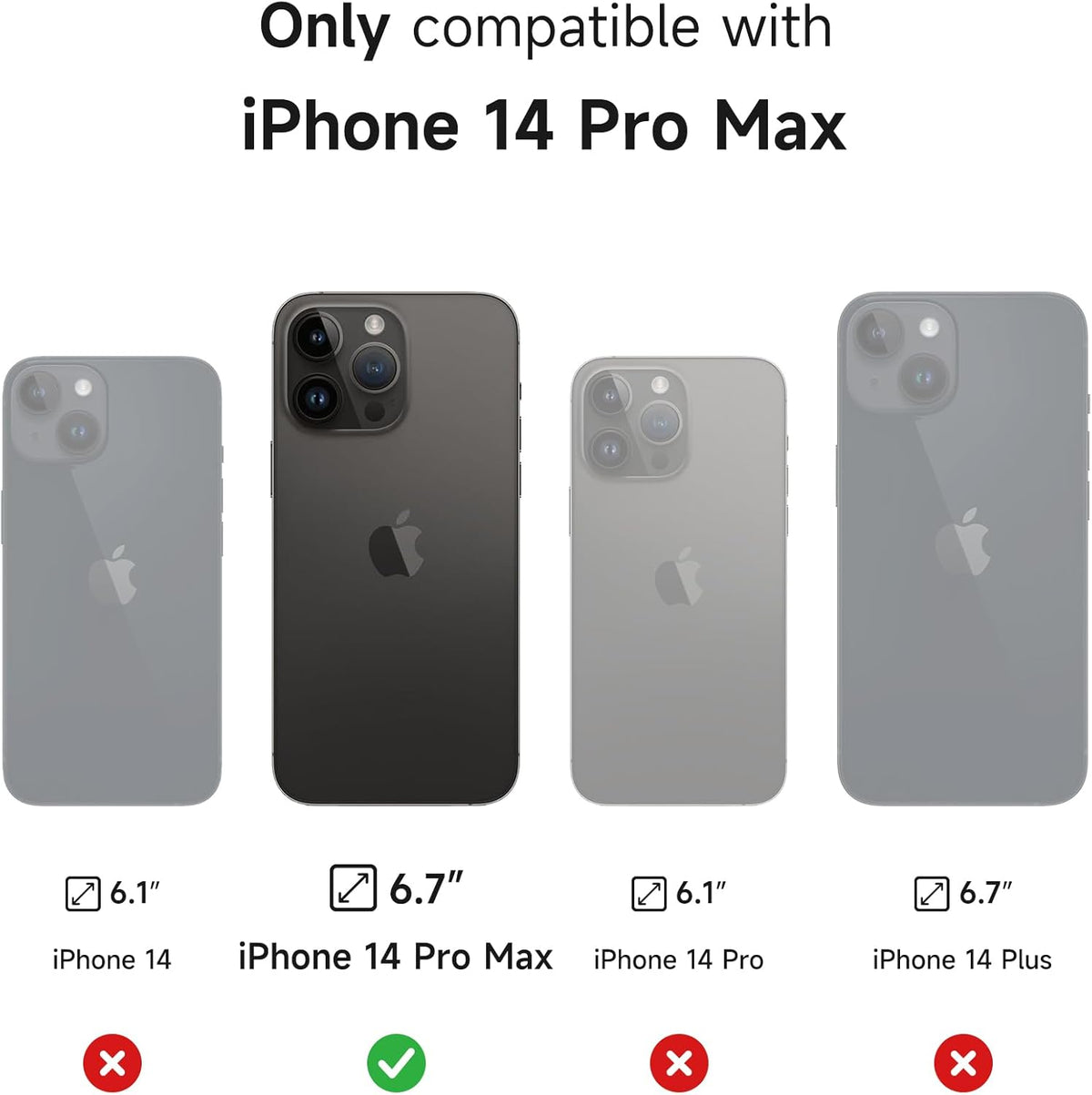 SURITCH for iPhone 14 Pro Max Case with Magnetic Camera Slide Cover and Adjustable Kickstand, Compatible with MagSafe, Shockproof Bumper Case Slim Protective Cover 6.7 Inch, Black