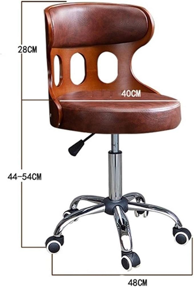 Mlaea Classroom Dormitory Hotel Chair Gaming Club Bar Chair with Adjustable Height Executive Swivel Computer Chair 40 * 44-54CM(Color:#6)