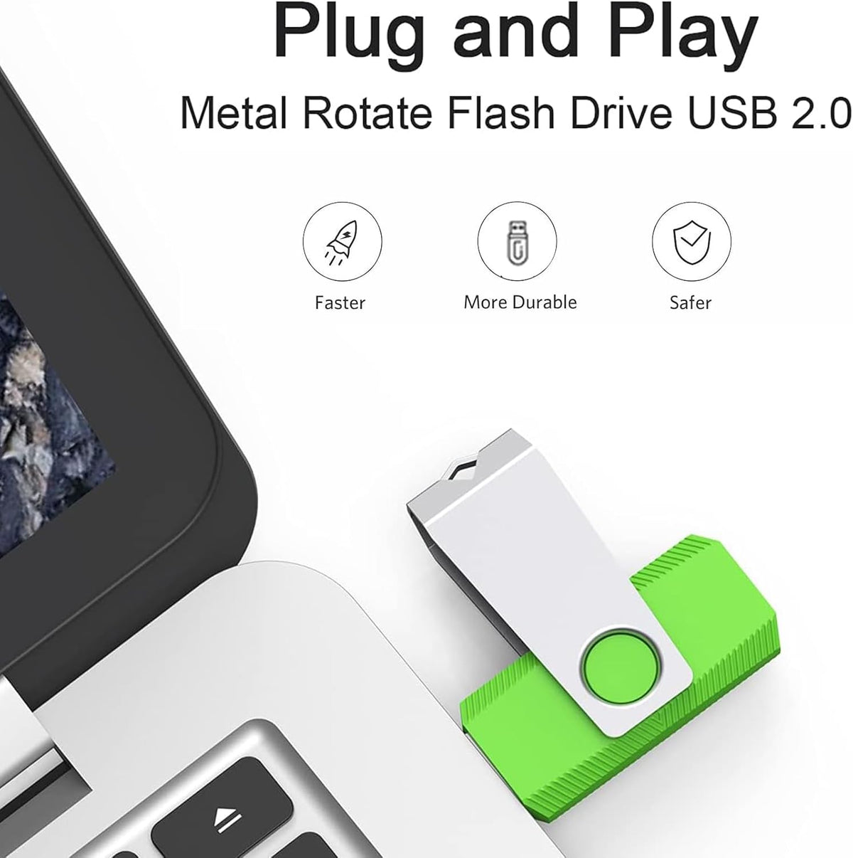 (Not 128GB) 128MB USB 20 Pack, Wooolken USB 2.0 Flash Drive Memory Stick Thumb Drive Jump Drive USB Stick for Data Storage and Backup (Mixed Colors)