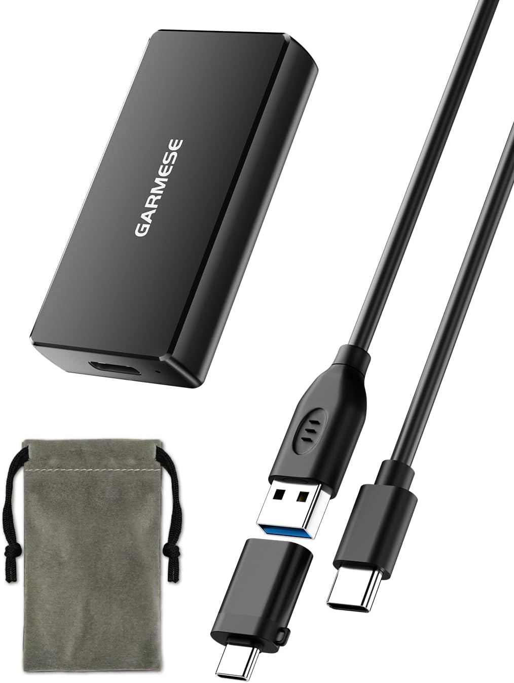 120GB Portable SSD Up to 350MB/s USB 3.2 Gen 1 External SSD with Dustproof/High Temperature Resistance Type-C External Solid State Drive Reliable Storage