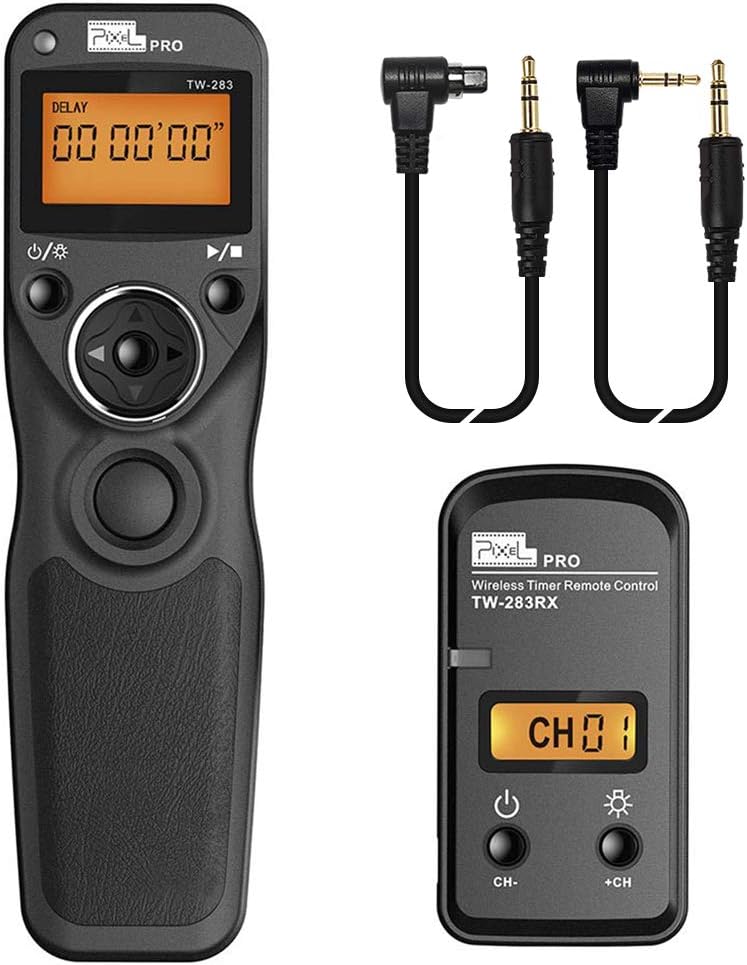 Wireless Shutter Release Comaptible for Canon, Pixel TW-283 E3/N3 Wireless Remote Control Timer Shutter Release Cable Compatible for Canon EOS 1300D 1100D 760D 750D 5D IV III 1D 6D II 7D