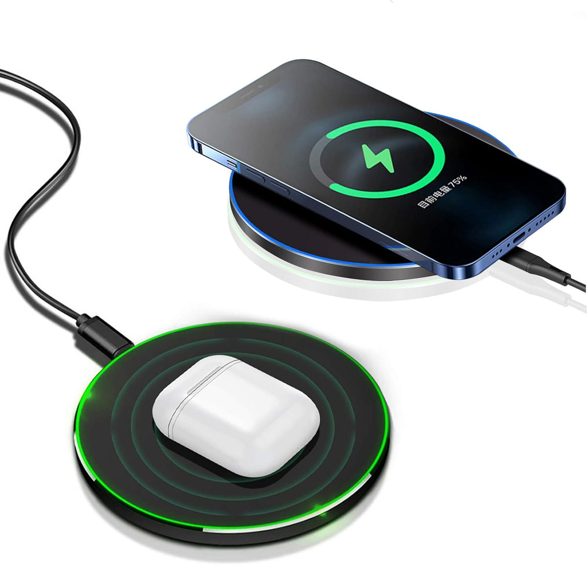 Fast Wireless Charger,20W Max Wireless Charging Pad Compatible with iPhone 16/16 Pro/15/14/13/12/SE/11/XS Max/XR,AirPods;FDGAO Wireless Charge Mat for Samsung Galaxy S25/S24/Note,Pixel/LG G8