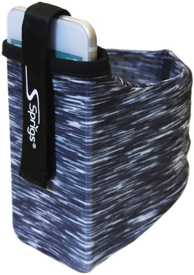 Sprigs Phone Armband Sleeve for iPhone 14, 13, 12, 11, X Galaxy Z, S22, S21, S20 Google Pixel 7, 6, 5. The Lightest & Most Comfortable Running Armband, Stretches to Fit All Phones with Case for Women & Men
