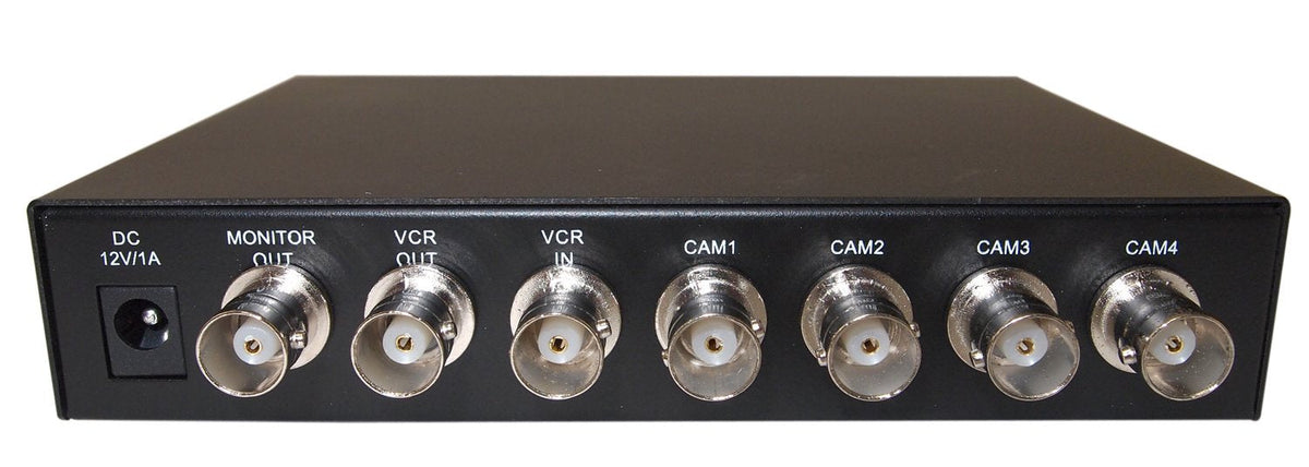 Evertech 4 Channel Analog Color Quad Processor CCTV Security Camera System Video Splitter