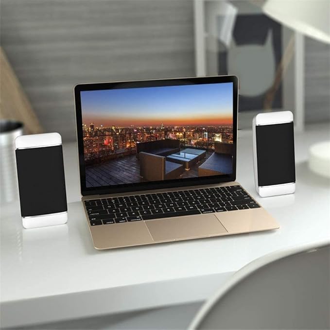 Computer Speakers Mini Speaker with USB Powered 3.5 mm AUX-in Portable Speaker for Computer Laptop (Color : Black)