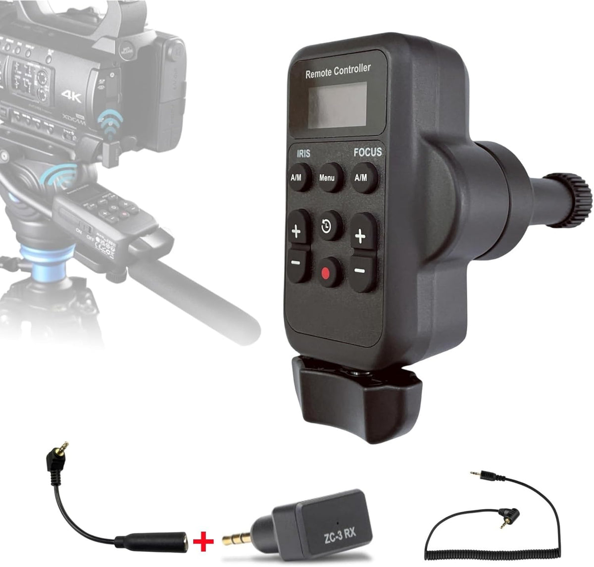 Wireless LANC Controller Camcorder Remote Control for Canon G70 XA11 XA50 XA55 XF405 G60 G26 for Sony Z150 NX100 NX70 NX80 NX3 NX200 Zoom Controller for LANC or Remote Jack (2.5 mm)