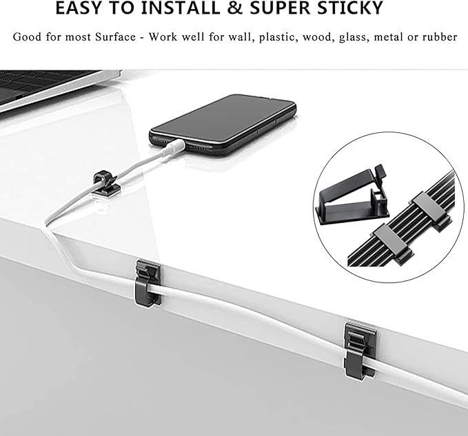 DRIVUU 311Pcs Cable Management Organizer Kit 4 Cable Sleeve Split