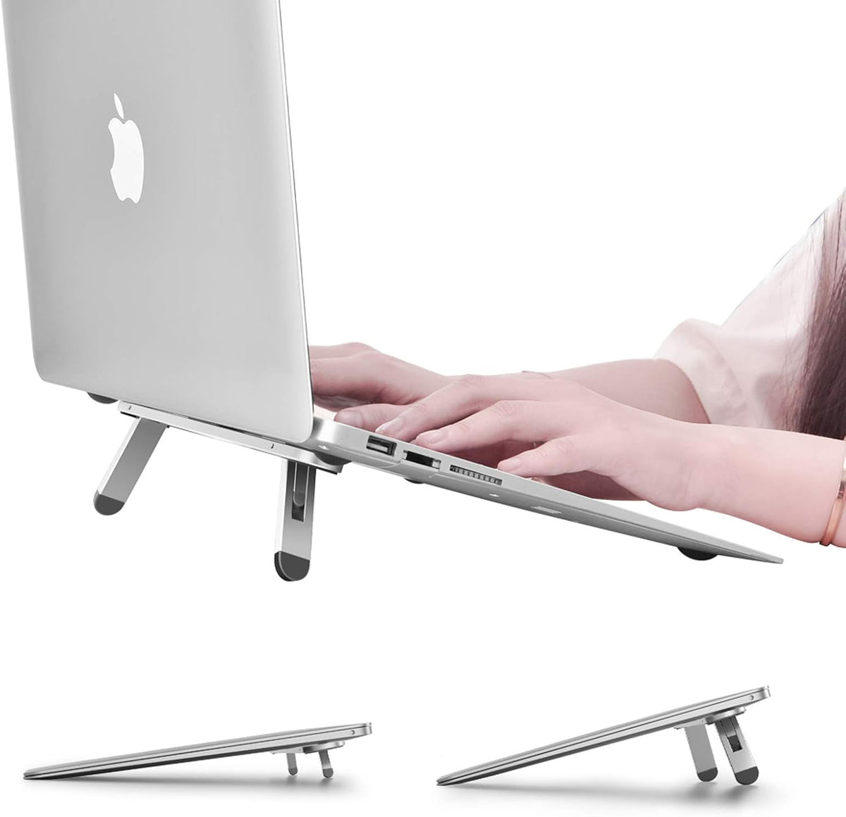 Laptop Stand for Desk,Laptop Cooling Stand,Keyboard Riser, Ergonomic Laptops Elevator for Desk, Laptops Riser Compatible with MacBook Air Pro, with Dell, with HP, More 10-15.6” Computer
