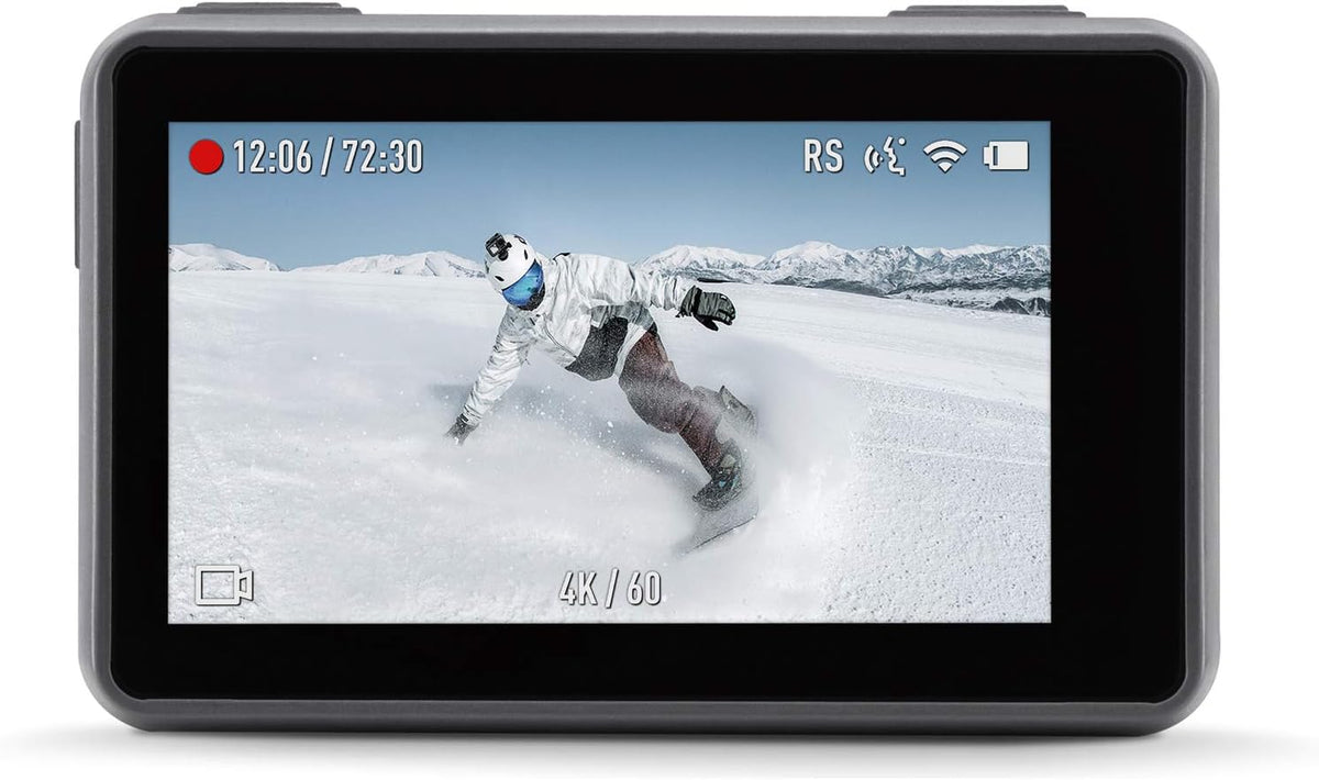 DJI Osmo Action - 4K Action Cam 12MP Digital Camera with 2 Displays 36ft Underwater Waterproof WiFi HDR Video 145° Angle, Black