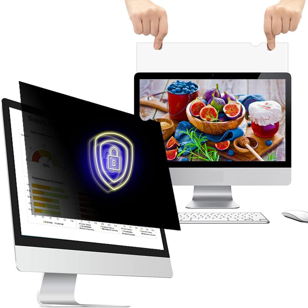 23.6 Inch - 16:9 Aspect Ratio - Computer Privacy Screen Filter for Widescreen Monitor - Anti-Glare - Anti-Scratch Protector Film - Protects Your Eyes from Harmful Glare and Blue Light