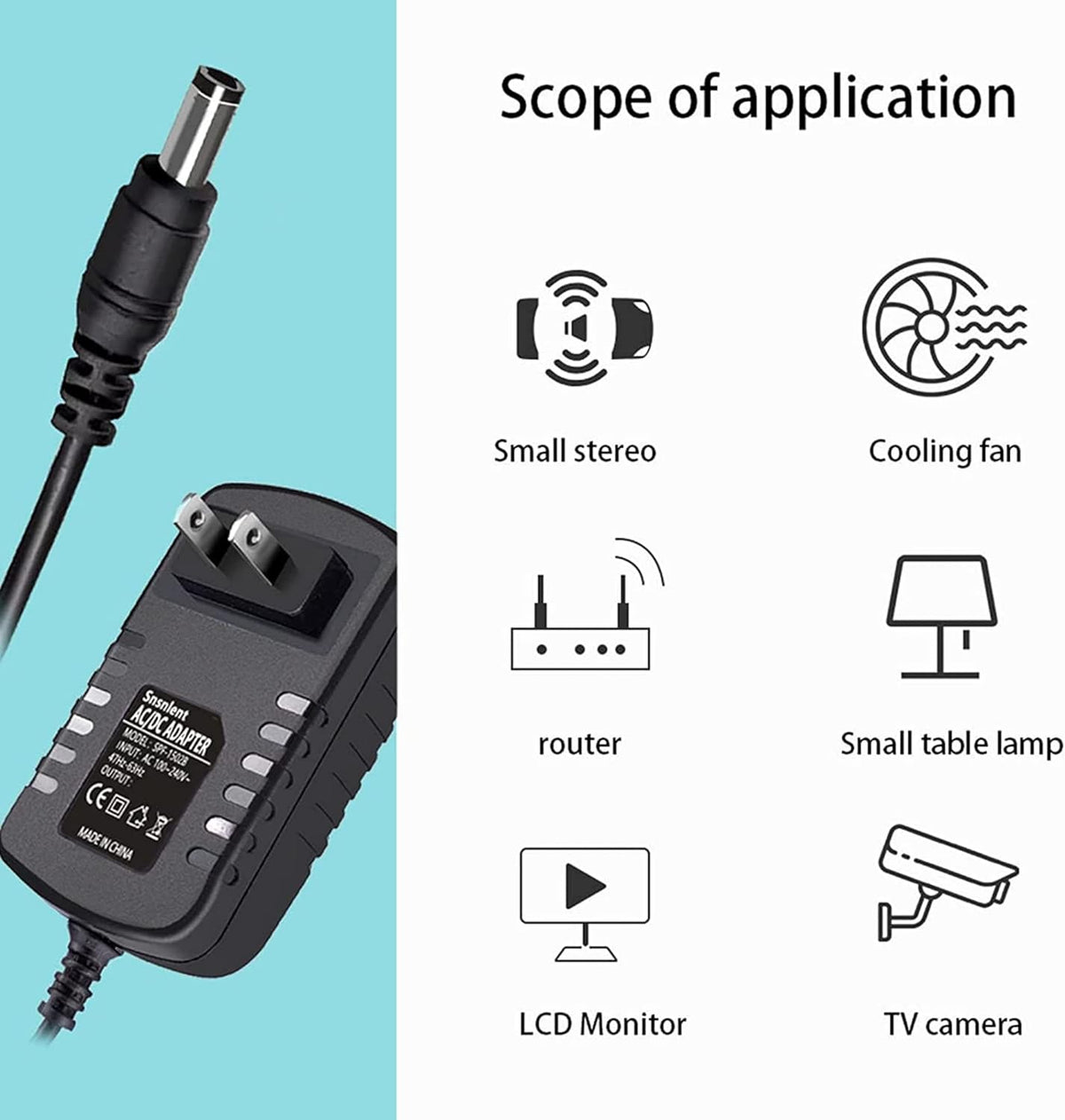 Dysead 12V HDP200 1080P 80 AC/DC Adapter Compatible for Mobile Pico Projector Portable Mini DLP LED Projector RGB
