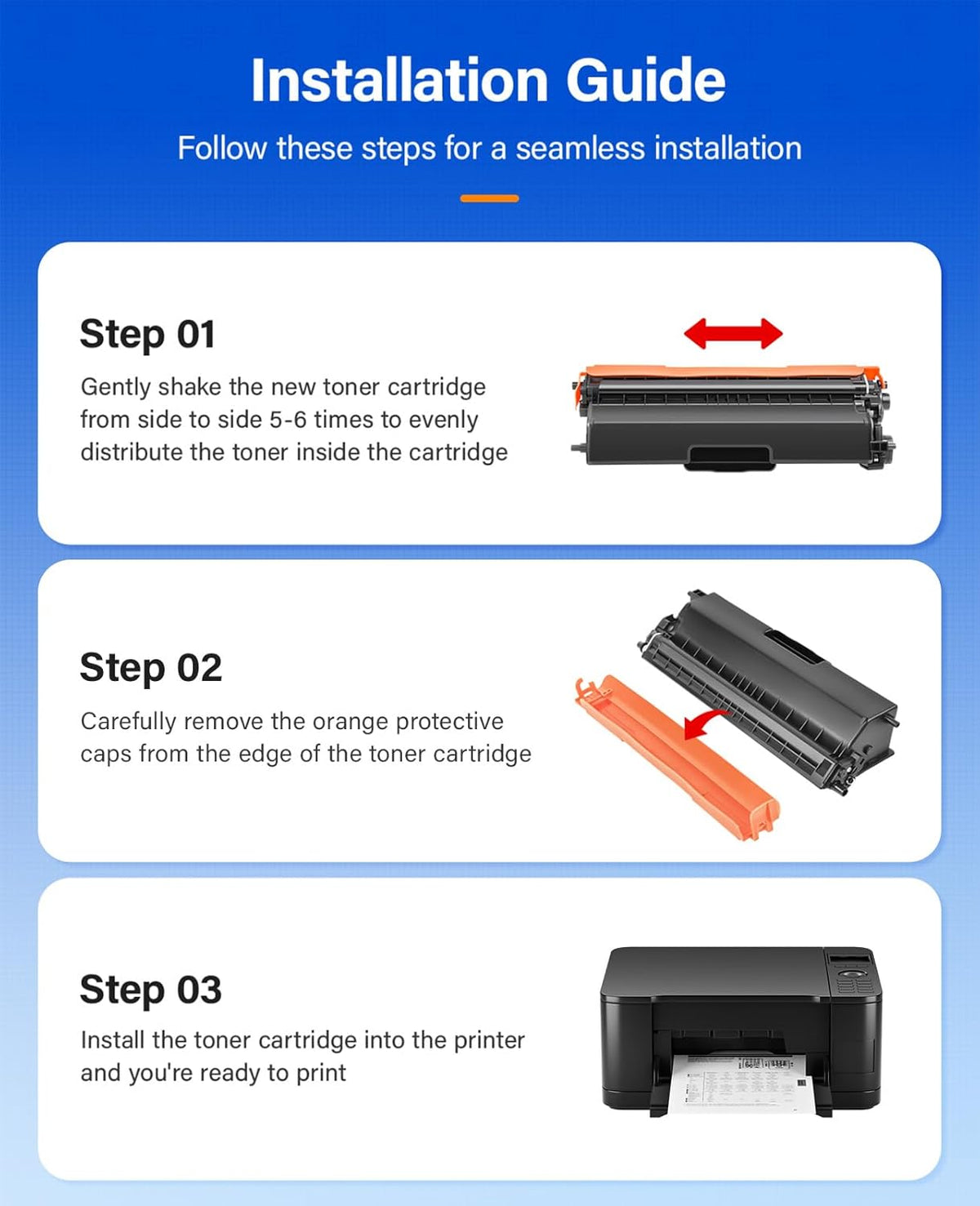 TN436 Toner Cartridge 4-Pack Replacement Compatible for Brother TN-436 TN433 TN431 MFC-L8900CDW MFC-L8690CDW HL-L8360CDW HL-L8260CDW MFC-L8610CDW MFC-L8905CDW MFC-L9570CDW HL-L8360CDWT Printer Set Ink