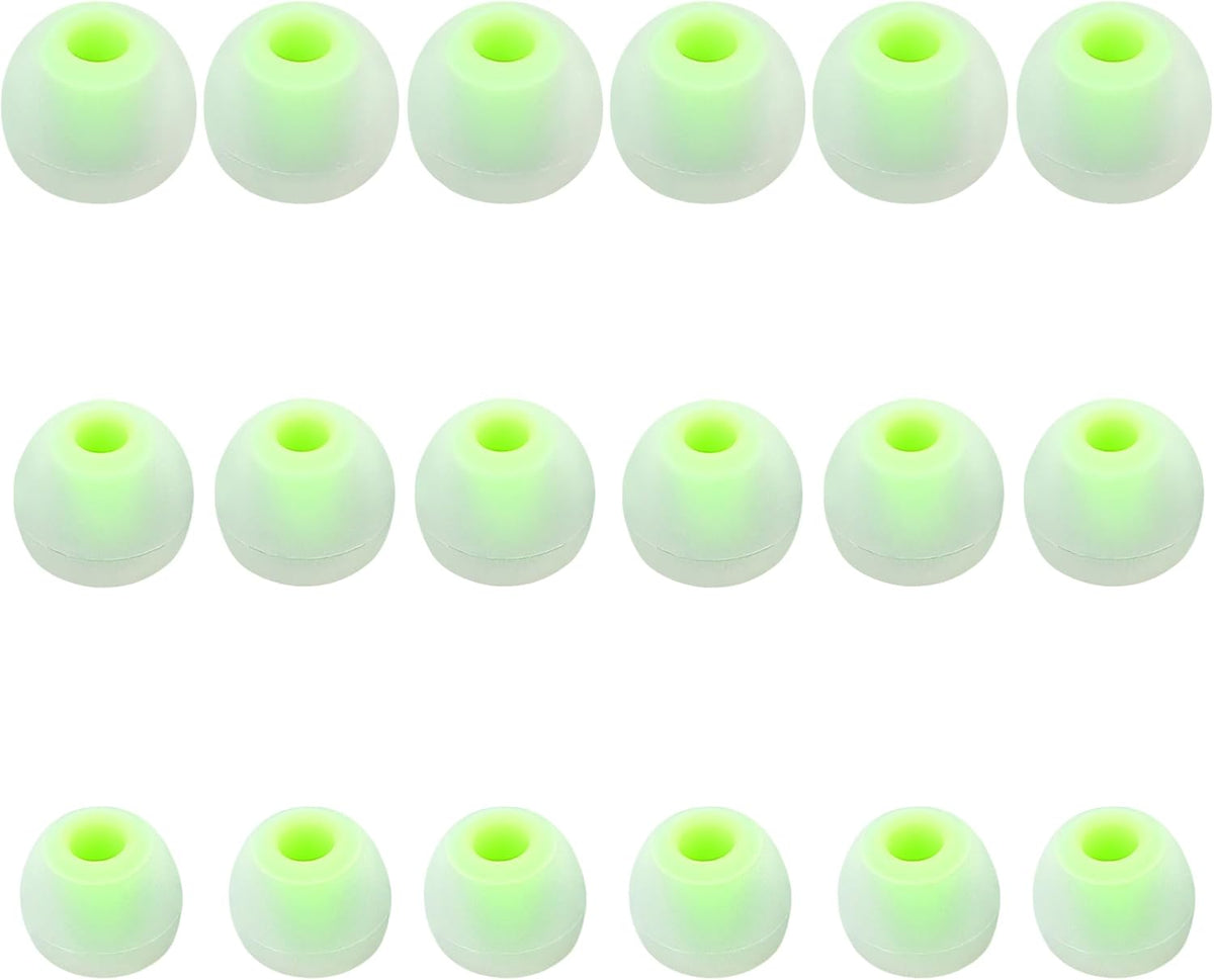 Silicone Earbud Tips - Fit Most In-Ear Earbuds (Inner Hole 3.8mm - 5.1mm) - 9 Pairs S M L