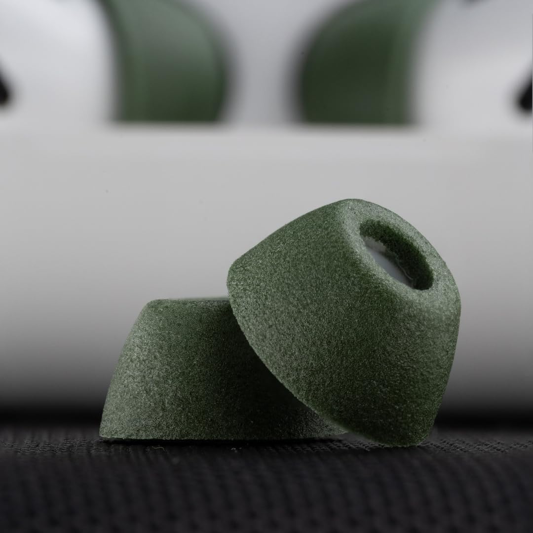Comply TrueGrip MAX | Premium Memory Foam Replacement Earbud Tips for Apple AirPods Pro 1 & 2 | Long Lasting Comfort, MAX Durability, Secure Fit, Superior Noise Isolation| Green (Large) (1 Pair)