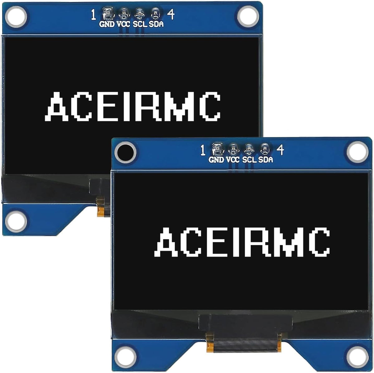 ACEIRMC 2pcs 1.54 Inch 12864 128x64 SSD1309 I2C 32-4 OLED Module Driver IIC Serial Interface Self-Luminous Display
