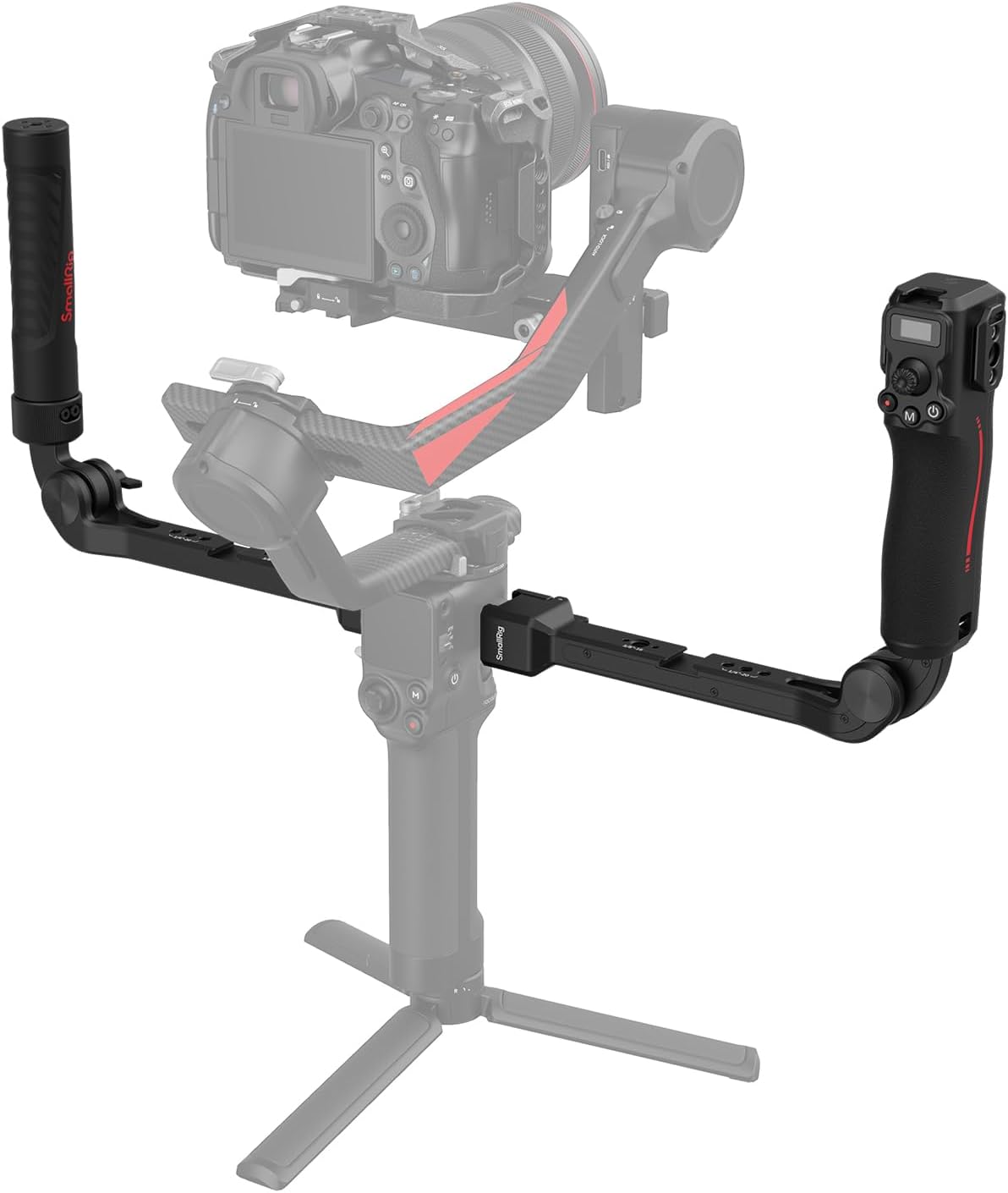 SmallRig Focus Control Dual Grip for DJI RS 2 / RS 3 Pro/RS 4 Pro Gimbal Stabilizer, Dual Handle with NATO Rail, Joystick Operation, Mode Switching, Centering/Locking, Max Load 17.6lb(Not for RS4)